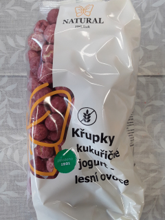 Křupky kukuřičné jogurt lesní ovoce 