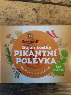 Pikantní polévka bujón kostky bio