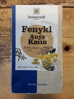 Fenykl-anýz-kmín, bylinný čaj bio