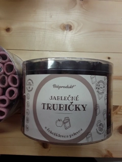 Jablečné trubičky s čokoládou polevou