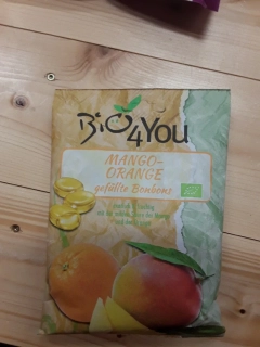 Bonbóny mango-pomeranč BIO