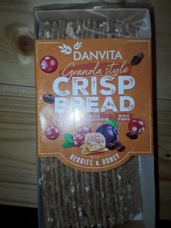 Křehké granola plátky s lesními plody a medem