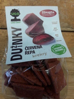 Slané krekry s dužinou z červené řepy