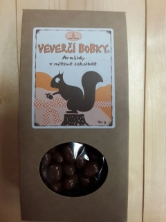 Veverčí bobky: arašídy v mléčné čokoládě