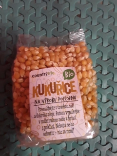 Bio kukuřice na výrobu popcornu