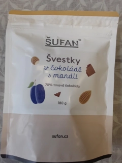 Švestky v čokoládě s mandlí